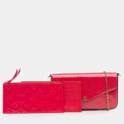 Pre Owned Louis Vuitton Red Monogram Vernis Pochette Felicie