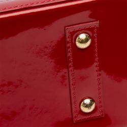 Pre Owned Louis Vuitton Red Monogram Vernis Alma BB