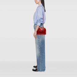 Pre Owned Louis Vuitton Red Monogram Vernis Alma BB