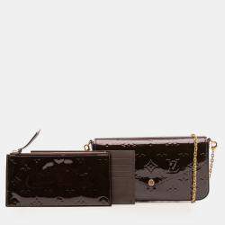 Pre Owned Louis Vuitton Purple Monogram Vernis Pochette Felicie