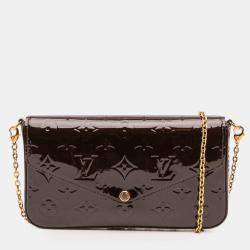 Pre Owned Louis Vuitton Purple Monogram Vernis Pochette Felicie