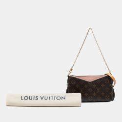 Pre Owned Louis Vuitton Brown Monogram Pallas Clutch