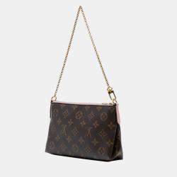 Pre Owned Louis Vuitton Brown Monogram Pallas Clutch