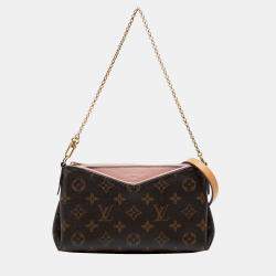 Pre Owned Louis Vuitton Brown Monogram Pallas Clutch