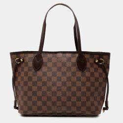 Pre Owned Louis Vuitton Brown Damier Ebene Neverfull PM