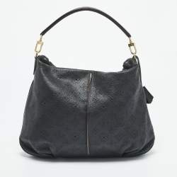 Pre Owned Louis Vuitton Black Monogram Mahina Leather Selene PM Bag