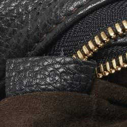 Pre Owned Louis Vuitton Black Monogram Mahina Leather Selene PM Bag