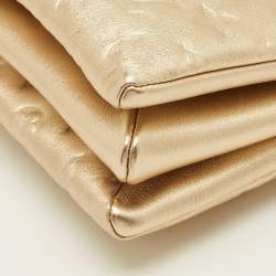 Pre Owned Louis Vuitton Gold Monogram Embossed Leather Coussin PM Bag