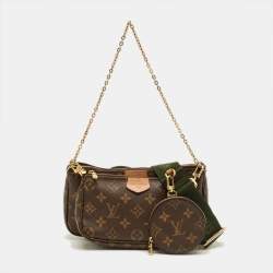 Pre Owned Louis Vuitton Khaki Monogram Canvas Multi Pochette Accessories Bag