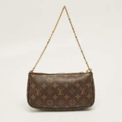 Pre Owned Louis Vuitton Khaki Monogram Canvas Multi Pochette Accessories Bag
