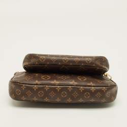 Pre Owned Louis Vuitton Khaki Monogram Canvas Multi Pochette Accessories Bag
