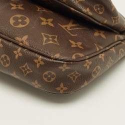 Pre Owned Louis Vuitton Khaki Monogram Canvas Multi Pochette Accessories Bag
