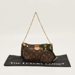 Pre Owned Louis Vuitton Khaki Monogram Canvas Multi Pochette Accessories Bag