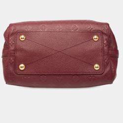 Pre Owned Louis Vuitton Burgundy Monogram Empreinte Speedy Bandouliere 25