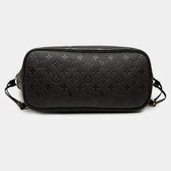 Pre Owned Louis Vuitton Black Monogram Giant Empreinte Neverfull MM