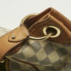 Pre Owned Louis Vuitton Damier Azur Canvas Galliera PM Bag