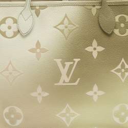 Pre Owned Louis Vuitton Sunset Khaki Monogram Canvas Neverfull MM Bag