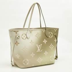 Pre Owned Louis Vuitton Sunset Khaki Monogram Canvas Neverfull MM Bag