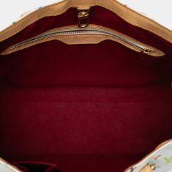 Pre Owned Louis Vuitton White Monogram Multicolore Aurelia MM