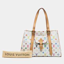 Pre Owned Louis Vuitton White Monogram Multicolore Aurelia MM