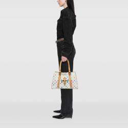 Pre Owned Louis Vuitton White Monogram Multicolore Aurelia MM