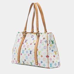 Pre Owned Louis Vuitton White Monogram Multicolore Aurelia MM