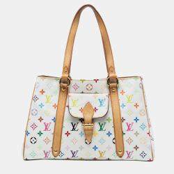Pre Owned Louis Vuitton White Monogram Multicolore Aurelia MM