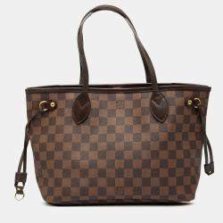 Pre Owned Louis Vuitton Brown Damier Ebene Neverfull PM