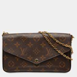 Pre Owned Louis Vuitton Brown Monogram Pochette Felicie