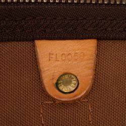 Pre Owned Louis Vuitton Brown Monogram Keepall Bandouliere 50