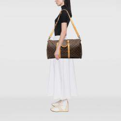 Pre Owned Louis Vuitton Brown Monogram Keepall Bandouliere 50