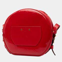 Pre Owned Louis Vuitton Red Monogram Vernis Boite Chapeau Souple PM