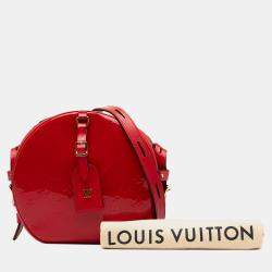 Pre Owned Louis Vuitton Red Monogram Vernis Boite Chapeau Souple PM