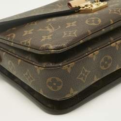 Pre Owned Louis Vuitton Monogram Canvas Pochette Metis Bag
