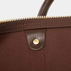 Pre Owned Louis Vuitton Brown Damier Ebene Keepall Bandouliere 55