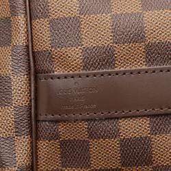 Pre Owned Louis Vuitton Brown Damier Ebene Keepall Bandouliere 55