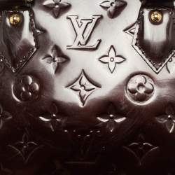 Pre Owned Louis Vuitton Terre D’Ombre Monogram Vernis Alma BB Bag