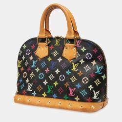 Pre Owned Louis Vuitton Black Monogram Multicolore Alma PM