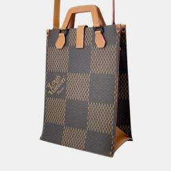 Pre Owned Louis Vuitton Brown Nigo Giant Damier Ebene Monogram Mini Tote