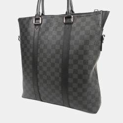 Pre Owned Louis Vuitton Black Damier Graphite Anton Tote