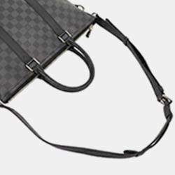Pre Owned Louis Vuitton Black Damier Graphite Anton Tote