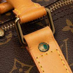 Pre Owned Louis Vuitton Brown Monogram Keepall Bandouliere 55