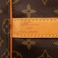 Pre Owned Louis Vuitton Brown Monogram Keepall Bandouliere 55