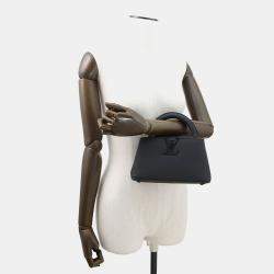 Pre Owned Louis Vuitton Capucines Ew Noir Taurillon Leather Size Mini