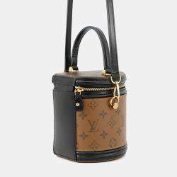 Pre Owned Louis Vuitton Cannes Noir Monogram Monogram Reverse Canvas