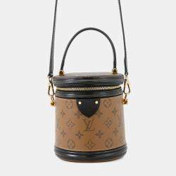 Pre Owned Louis Vuitton Cannes Noir Monogram Monogram Reverse Canvas