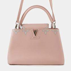 Pre Owned Louis Vuitton Capucines Rose Pink Taurillon Leather PM