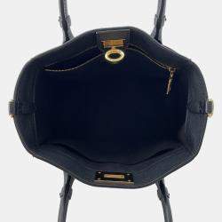 مملوكة مسبقًا Louis Vuitton On My Side PM Black, Brown Calfskin Leather Top Handle Bag