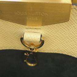 Pre Owned Louis Vuitton City Frame Yellow Taiga Leather