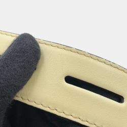 Pre Owned Louis Vuitton City Frame Yellow Taiga Leather